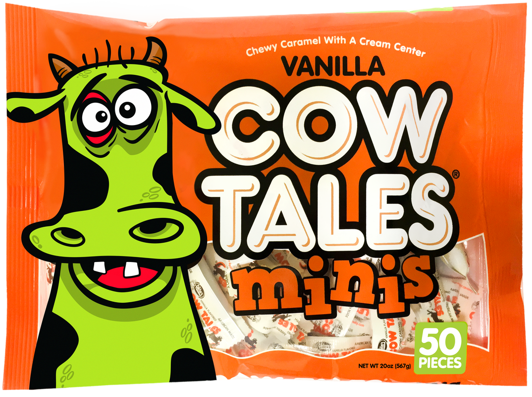 Vanilla Cow Tales Minis Halloween Candy Bag Zombie Made in USA Nut Free