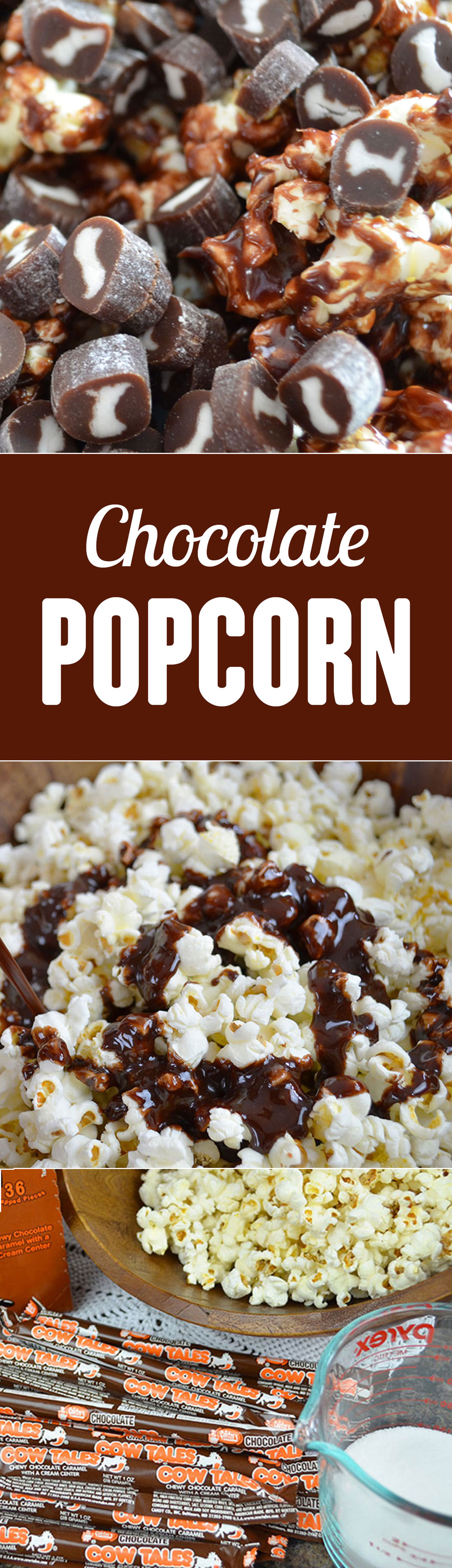 Sweet and salty! This is the best chocolate popcorn recipe I've tried so far! It's super easy and delicious. Save this snack recipe for movie night or a snow day. Chocolate Cow Tales® Popcorn Recipe.