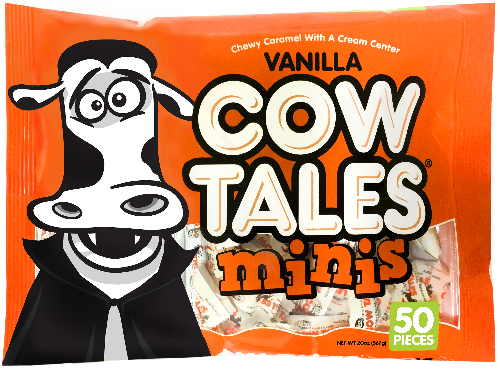 Vanilla Cow Tales Minis Halloween Candy Bag Vampire Made in USA Nut Free